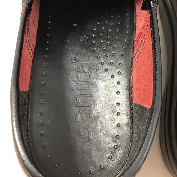 Sanita Professional Women leather Clog Burgundy 40/9us Classic Comfortable - Picture 7 of 8